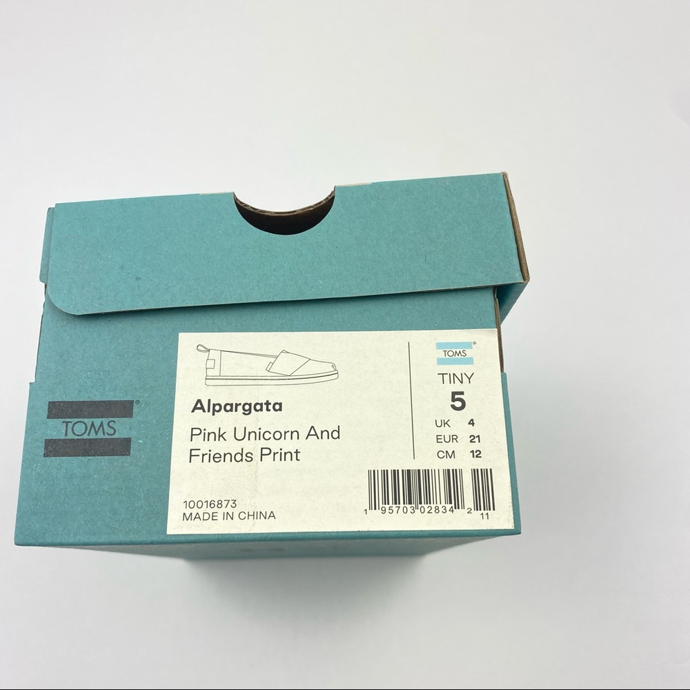 TOMS Pink Unicorn And Friends Toddler Girls' Alpargata Canvas Shoes NIB - Picture 7 of 9